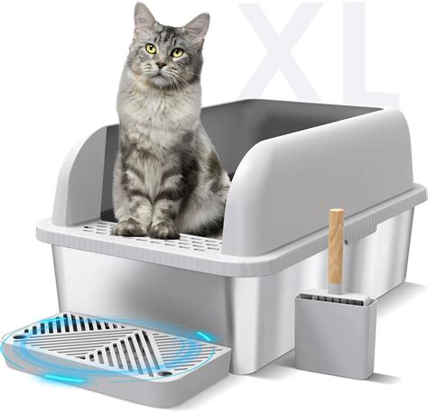 xl steel litter box|xl litter box enclosure.